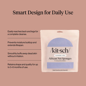 Kitsch stretched sponge demonstrating reach to back and easier cleaning