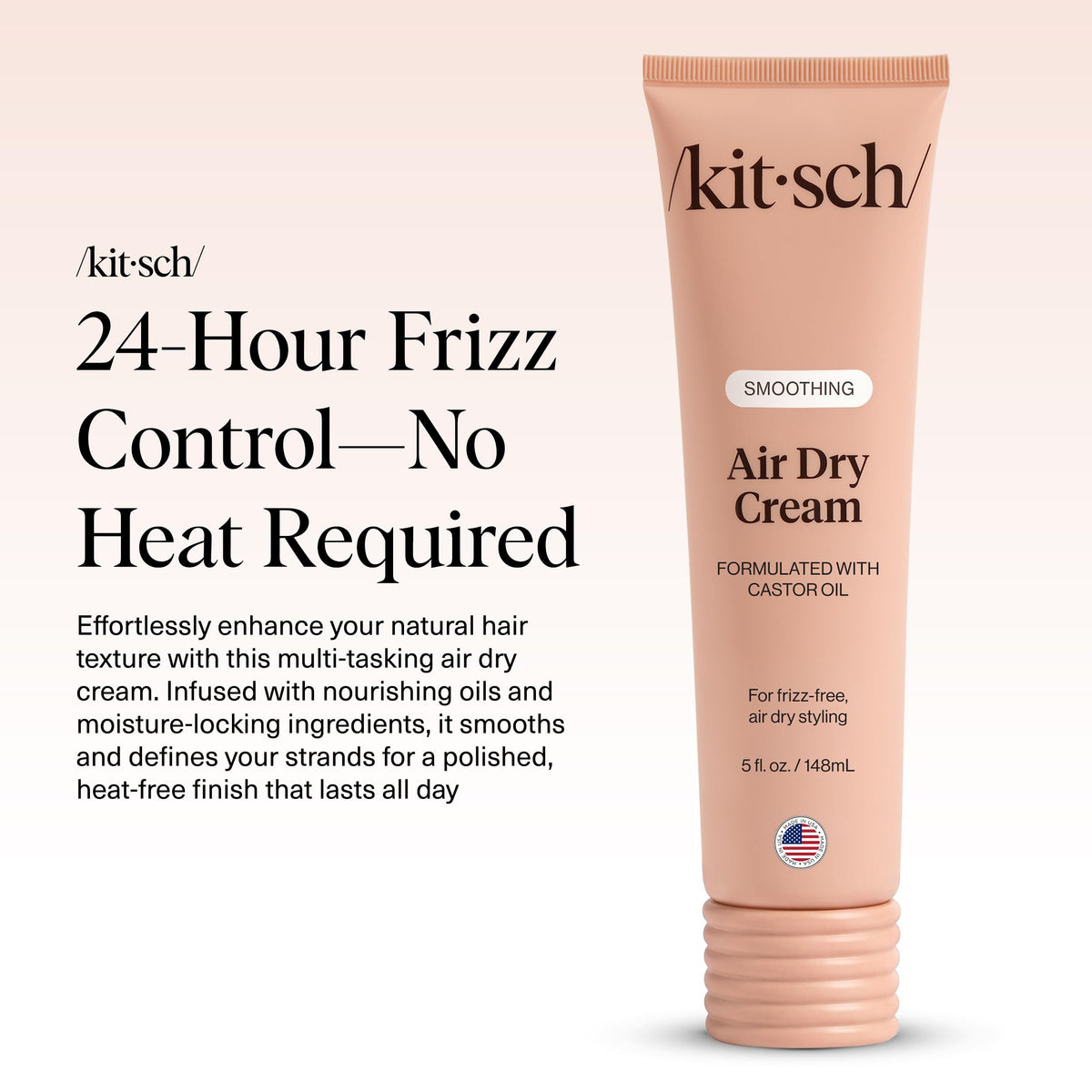 Kitsch cream texture on fingertip highlighting lightweight moisturizing benefit