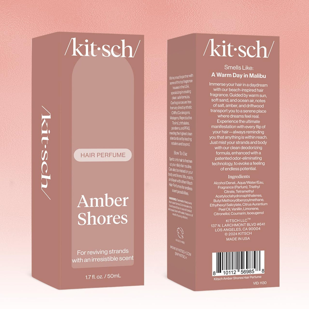 Kitsch spray gently misting a pillow to refresh linens before sleep