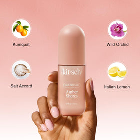 Kitsch 50mL bottle shown in hand to illustrate compact travel size