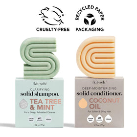 Kitsch shampoo bar lather in hand demonstrating effective cleansing and foam