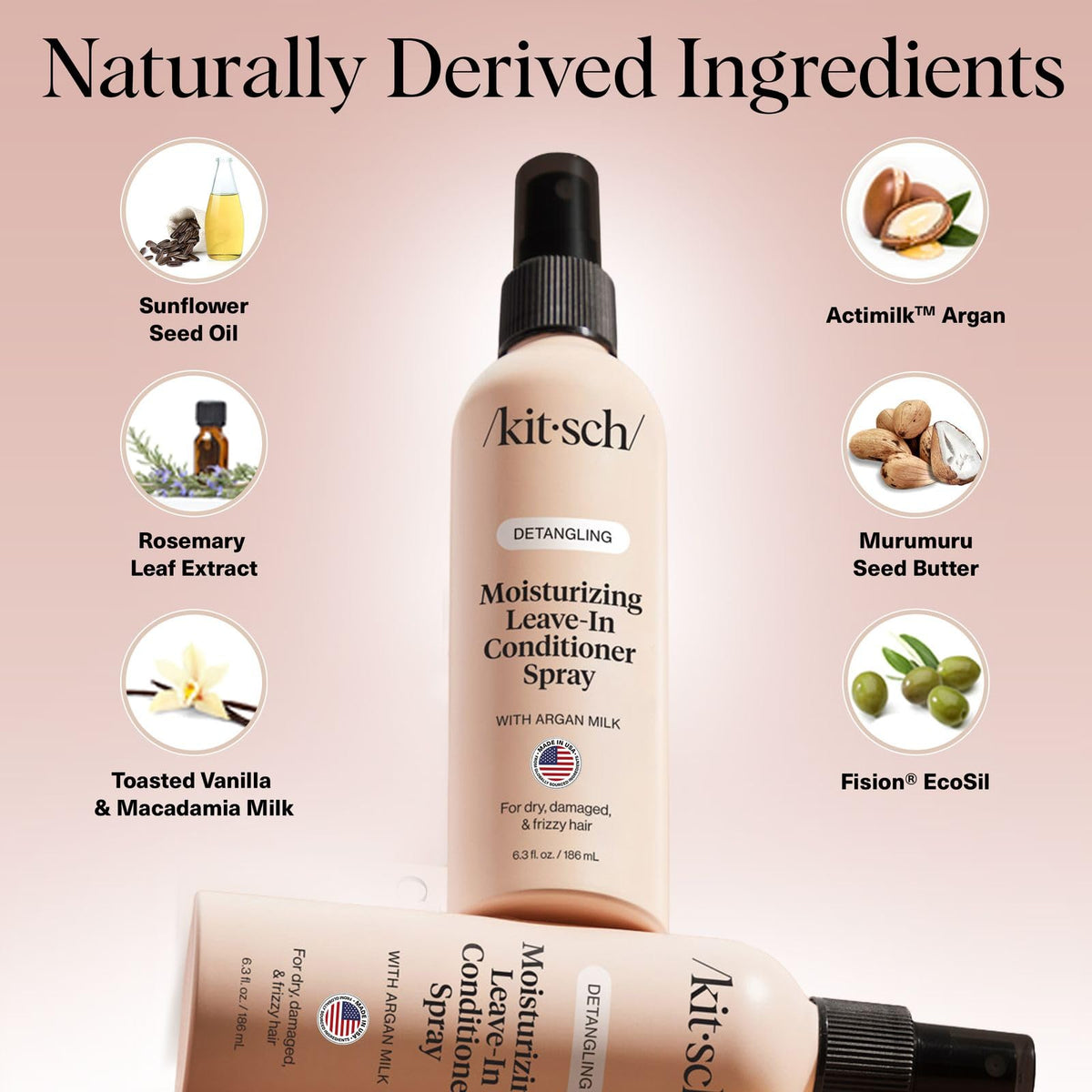 Kitsch spray mist fine mist demonstrating even application and slip