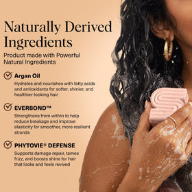 Kitsch shampoo bar producing creamy lather in hand for efficient cleansing