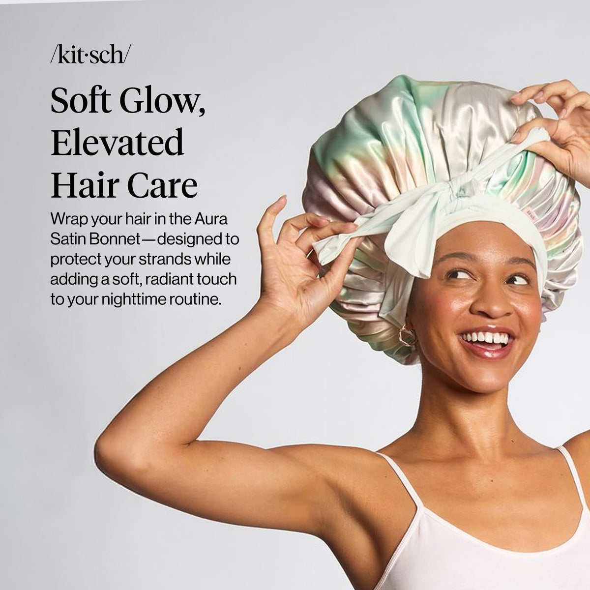 Kitsch Aura close-up of double-layer satin offering low-friction protection