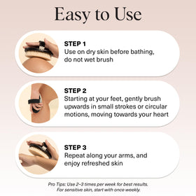 Kitsch cotton strap detail illustrating secure grip and easy control during brushing