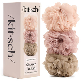 Kitsch ballet front view showing soft loofah set and color upgrade