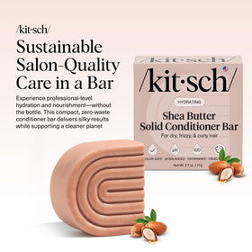 Kitsch conditioner bar close-up showing creamy shea butter texture