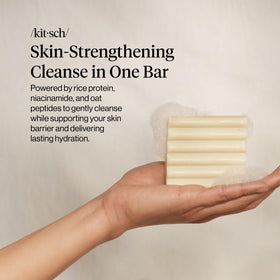 Kitsch bar on wooden dish styling for eco-conscious bathroom benefit