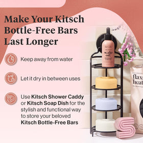 Kitsch bars inside travel pouch showing plastic-free convenience