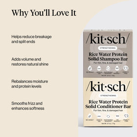 Kitsch solid shampoo and conditioner in a travel tin for easy packing benefits