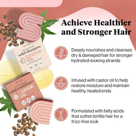 Kitsch stacked shampoo and conditioner bars highlighting compact design