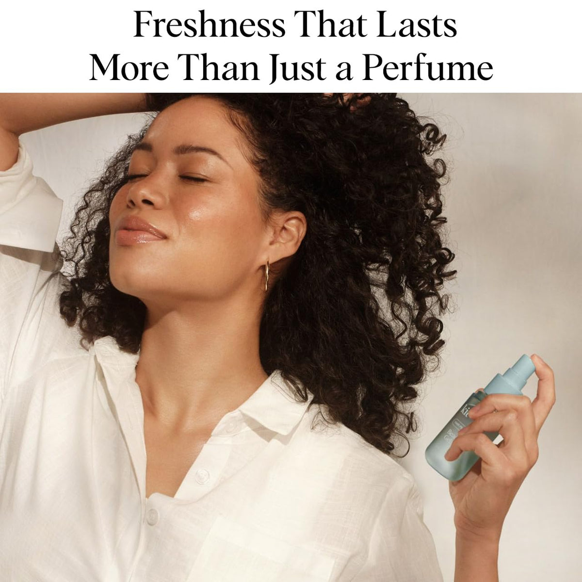 Kitsch mist spraying from nozzle close-up for even lightweight coverage benefit