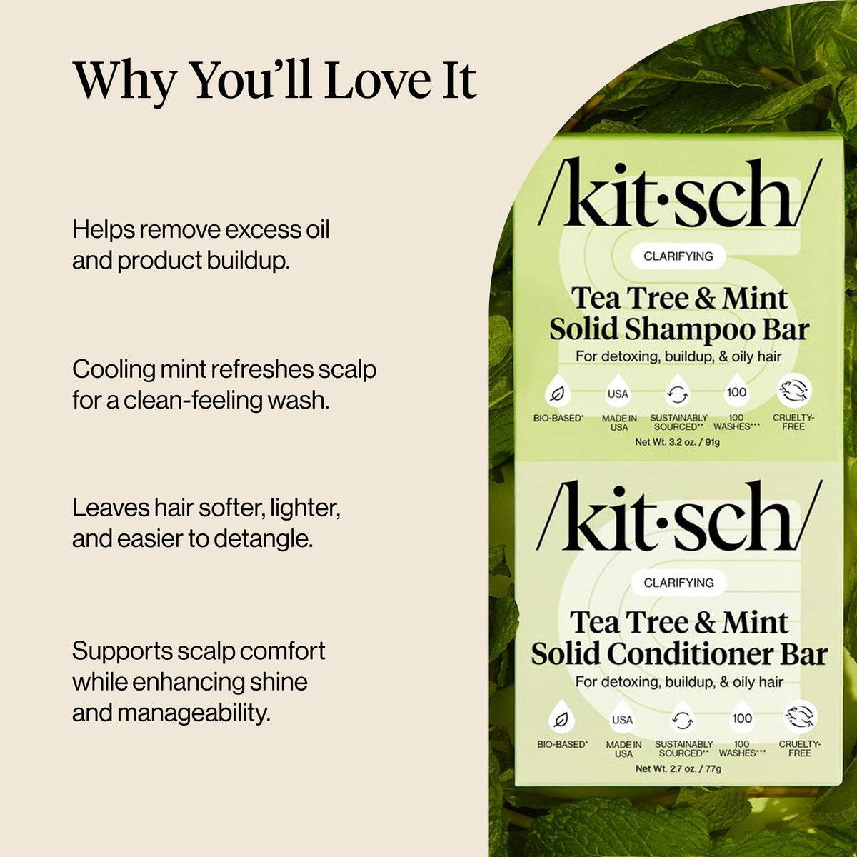 Kitsch before and after smoothness comparison showing improved manageability