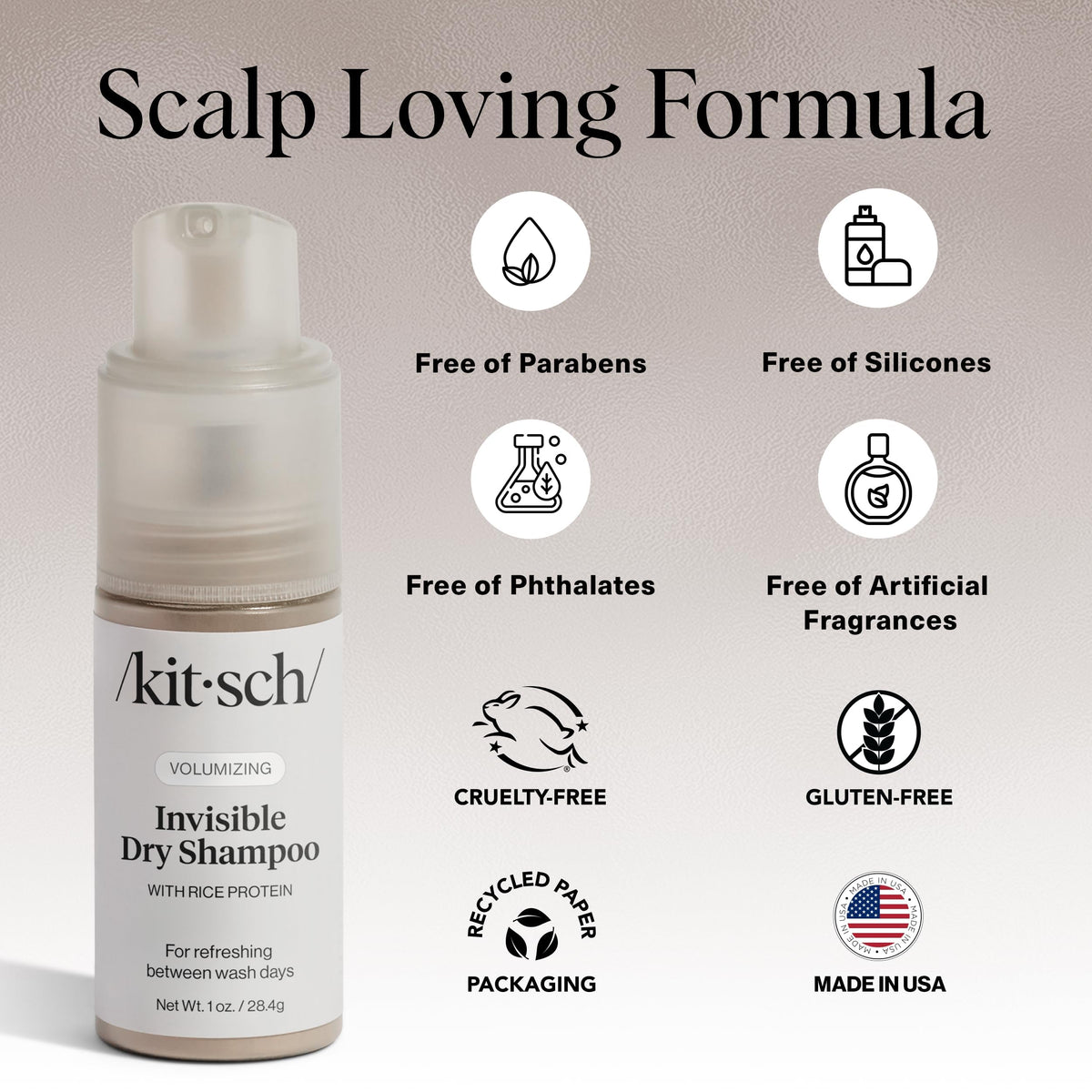 Kitsch before-and-after image showing visible root lift and freshness