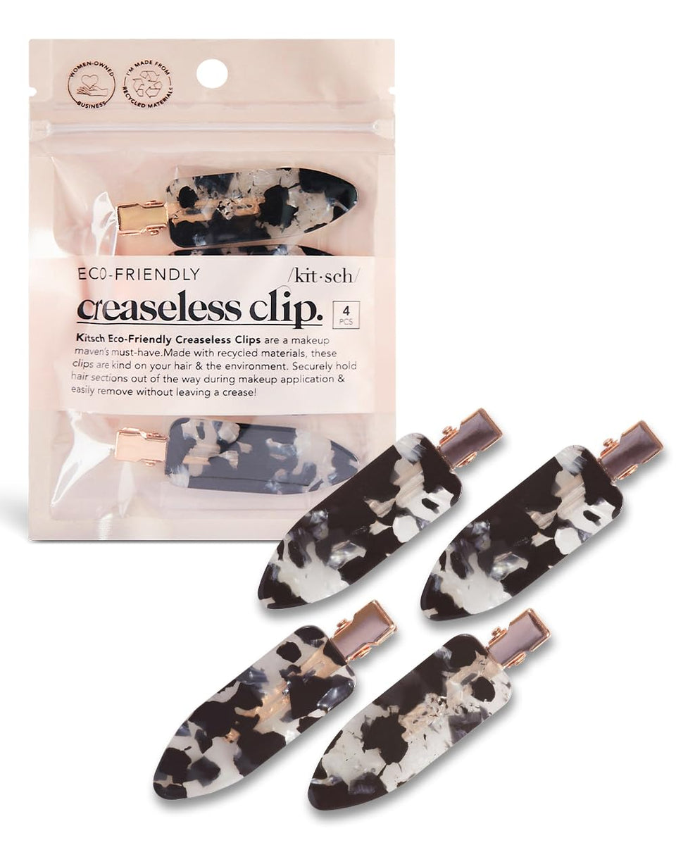 Kitsch black terrazzo front view showing clips and a secure hold advantage