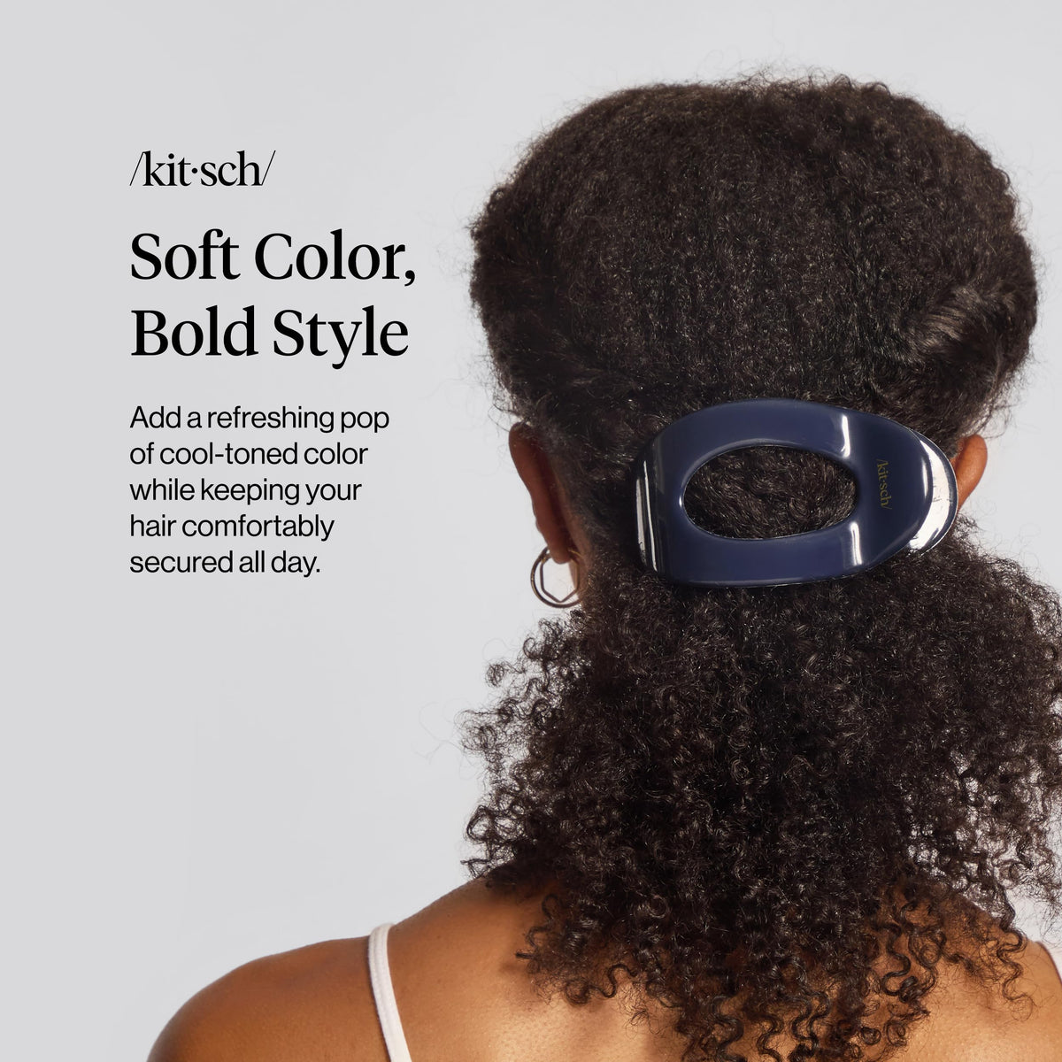 Kitsch clip side profile highlighting low-profile shape for seamless styling
