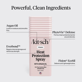 Kitsch bottle label detail showing clean-beauty certifications