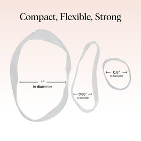 Kitsch elastics securing a braid for neat, discreet styling