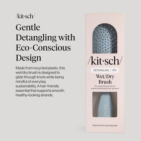 Kitsch close-up of flexible bristle tips, reduces breakage while detangling