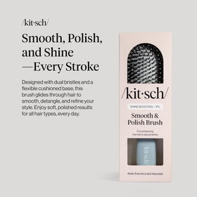 Kitsch close-up of vegan boar and nylon bristles highlighting shine-enhancing texture