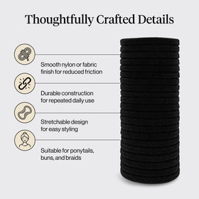 Kitsch hair tie holding a neat bun with gentle, no-damage styling benefit