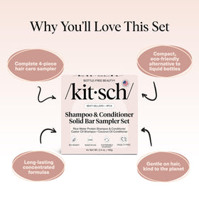 Kitsch castor oil shampoo bar lather on hand showing cleansing benefit