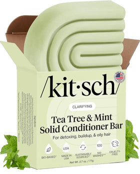 Kitsch conditioner bar front packaging showing brand and clarifying benefits
