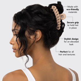 Kitsch claw clip securing thick hair for reliable all-day hold