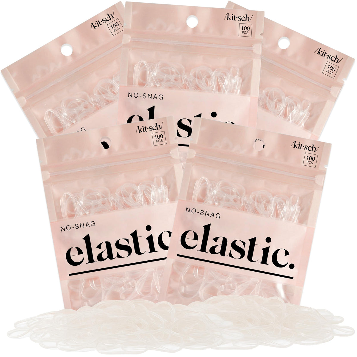 Kitsch clear pack front showing full 500-piece supply and convenience
