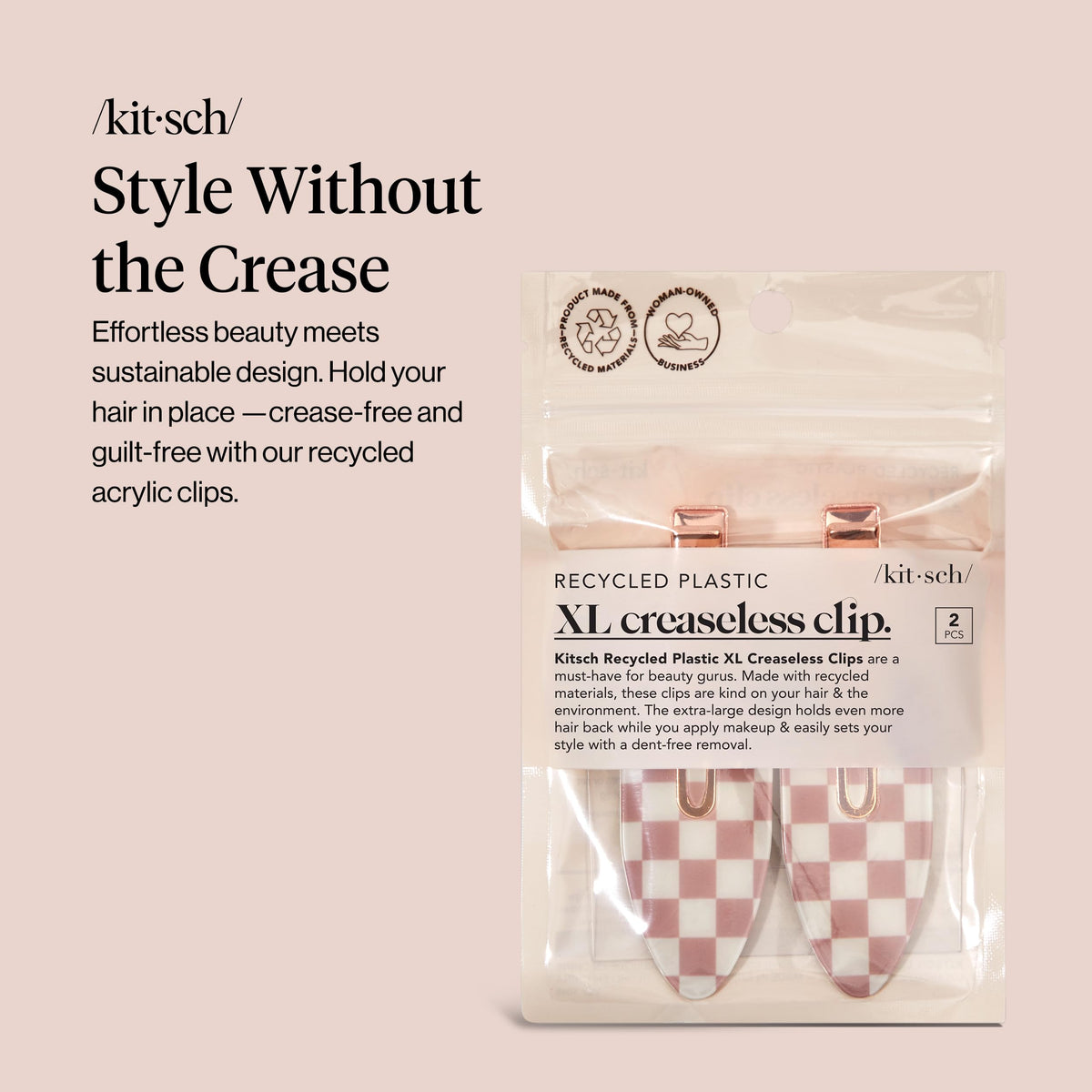 Kitsch close-up of polished surface highlighting smooth finish and snag-free benefit