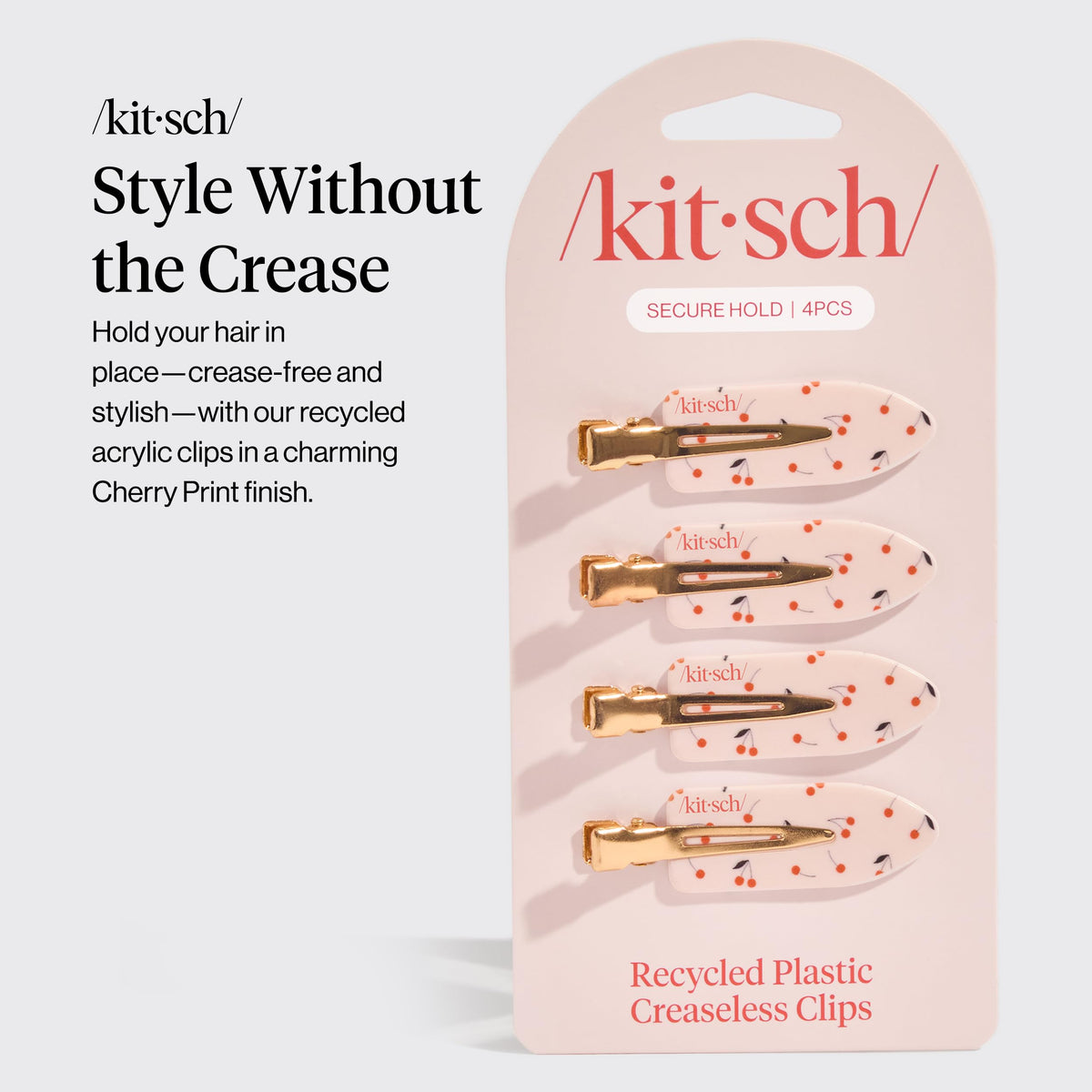 Kitsch clip jaw close-up revealing smooth interior for no-snag hold