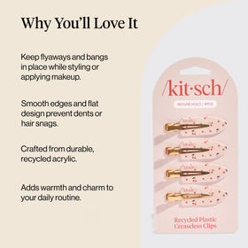Kitsch clips holding section in hair during blow-dry for even styling