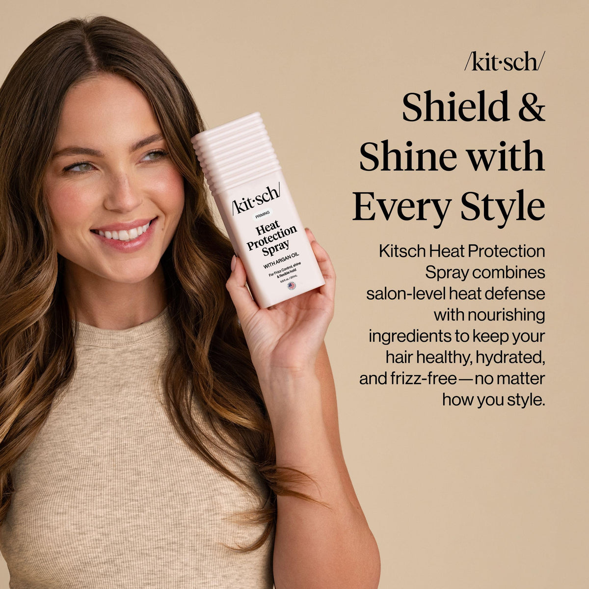 Kitsch argan oil ingredient close-up highlighting nourishing shine