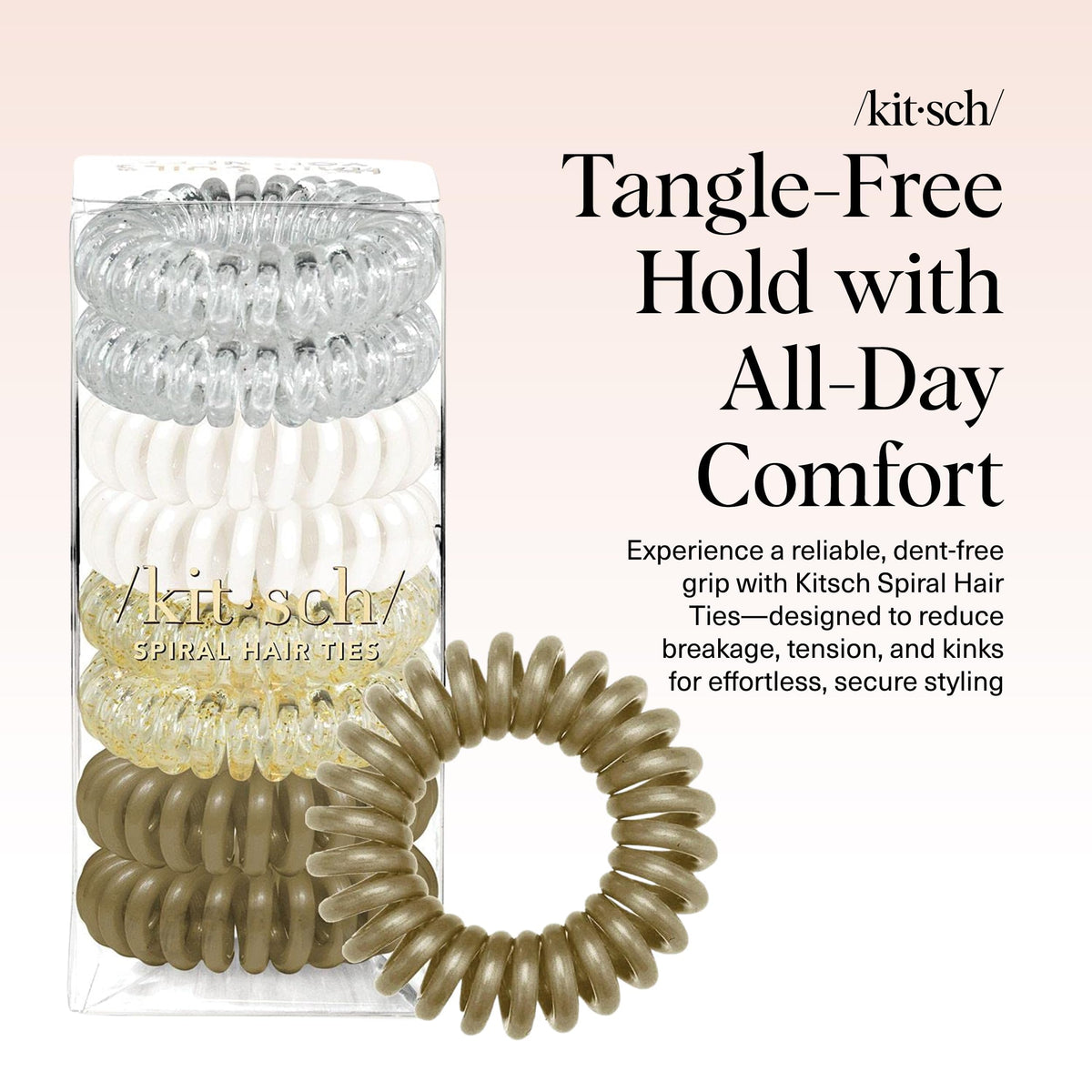 Kitsch close-up of coiled texture highlighting smooth, dent-free design