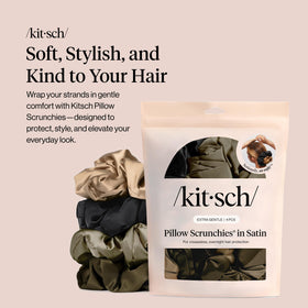 Kitsch satin texture close-up highlighting smooth fabric to reduce frizz