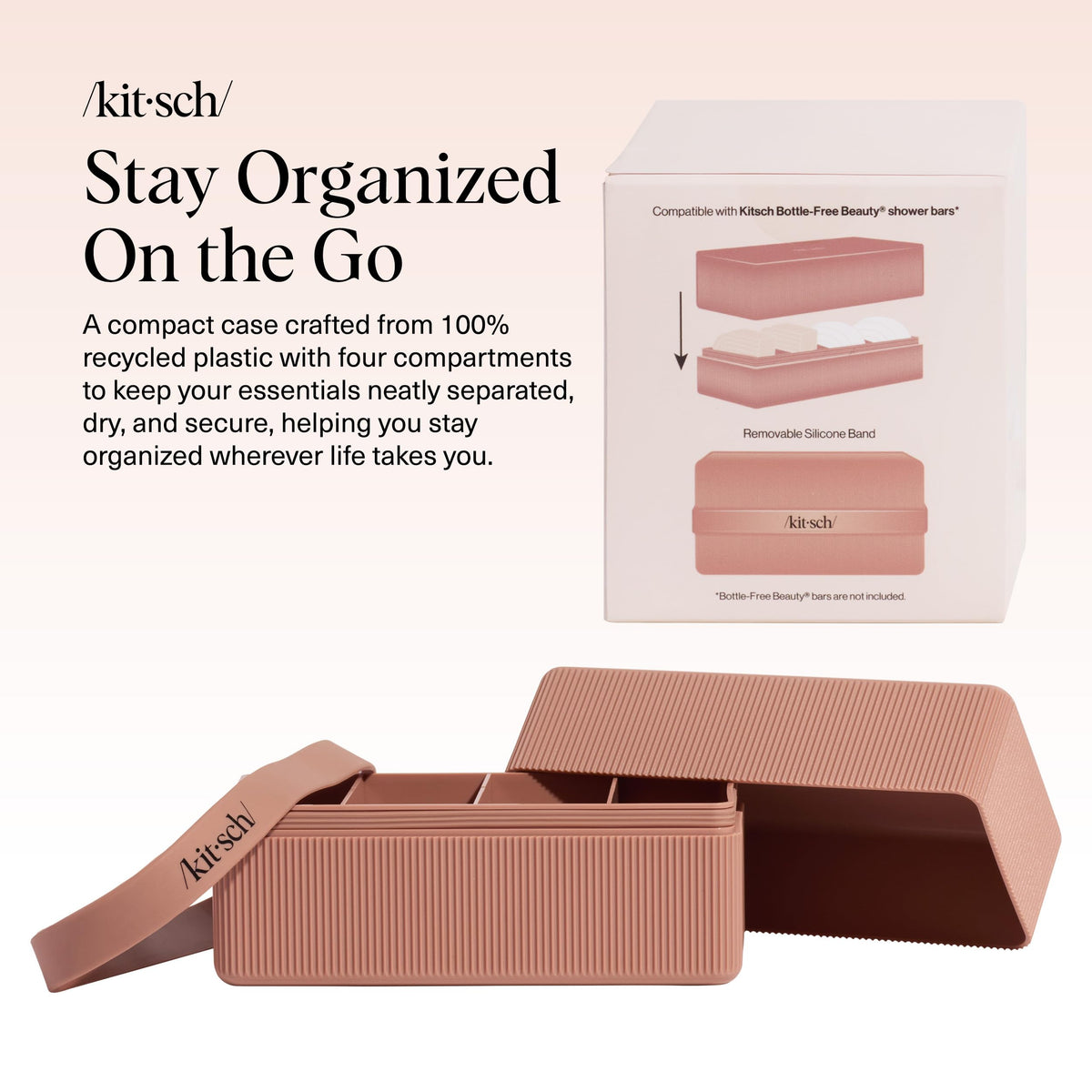Kitsch silicone band detail highlighting secure leak-proof closure