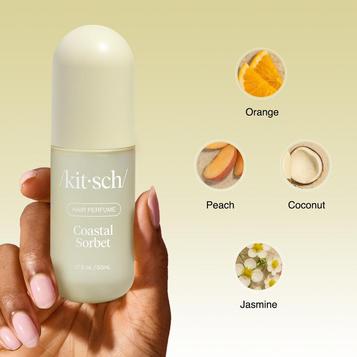 Kitsch mist droplets in close detail illustrating lightweight texture
