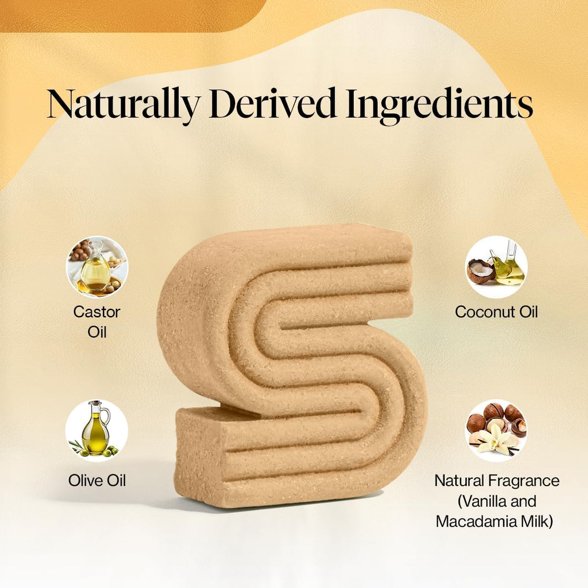 Kitsch shampoo bar held in hand to show size and easy travel convenience