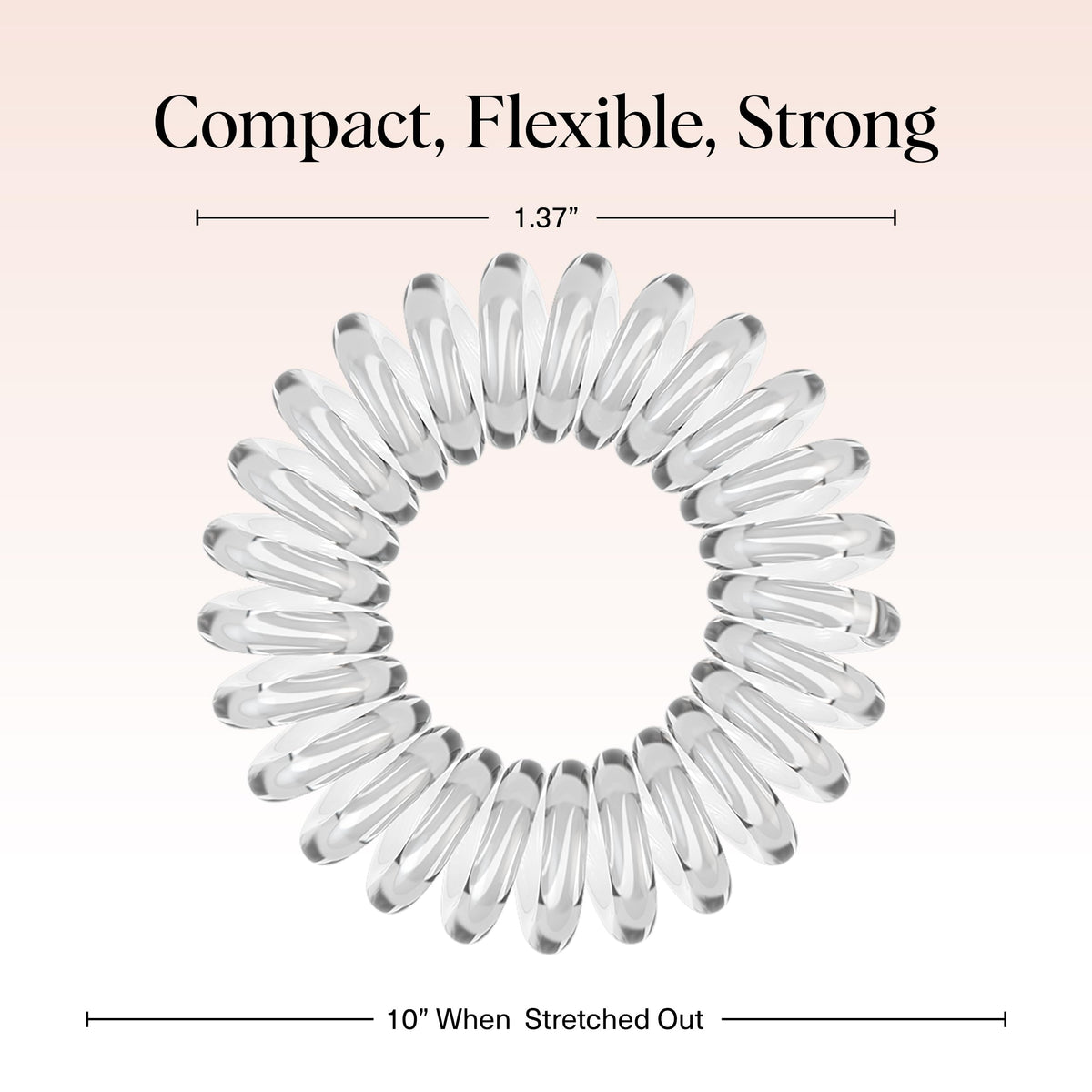 Kitsch close-up of coiled spiral highlighting smooth snag-free finish and comfort
