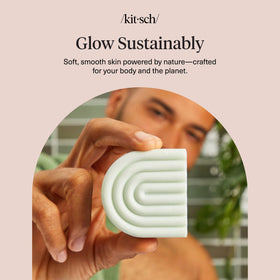 Kitsch after-use hair showing shiny ends and enhanced volume to represent softer, fuller-looking hair