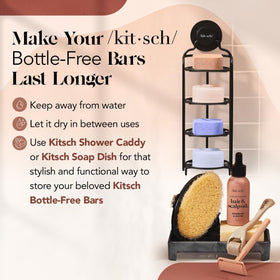 Kitsch shiny conditioned hair after using bar showing improved manageability