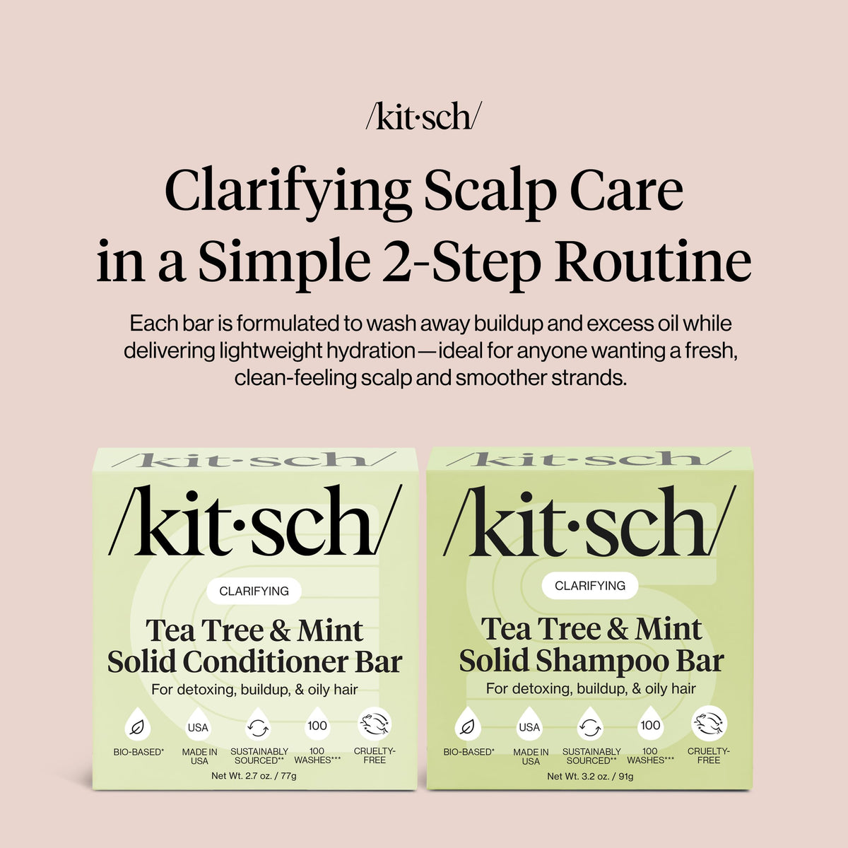 Kitsch conditioner applying to hair showing detangling and softness