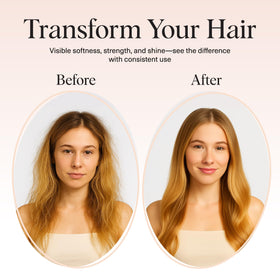 Kitsch conditioned shiny hair after use, displays smoother, glossier result benefit