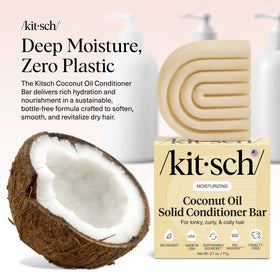 Kitsch conditioner bar close-up texture highlighting rich, creamy surface