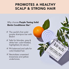 Kitsch conditioner bar in hand showing compact size and travel ease