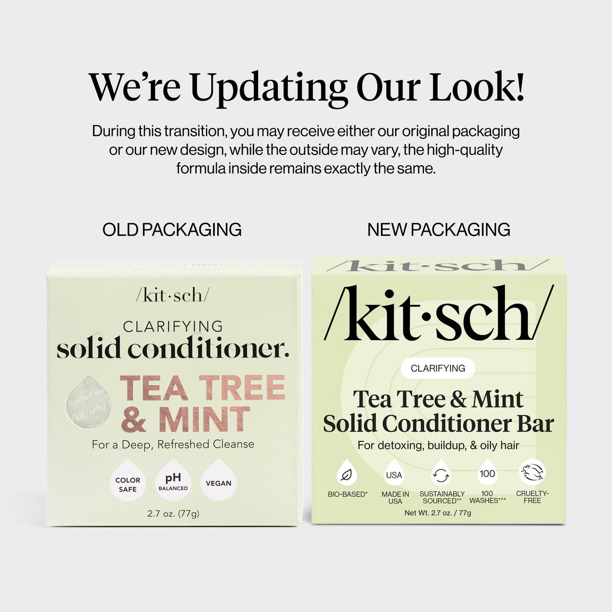 Kitsch conditioner bar texture close-up highlighting creamy, spreadable formula