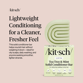 Kitsch conditioner bar inside a travel pouch for mess-free gym or trip use