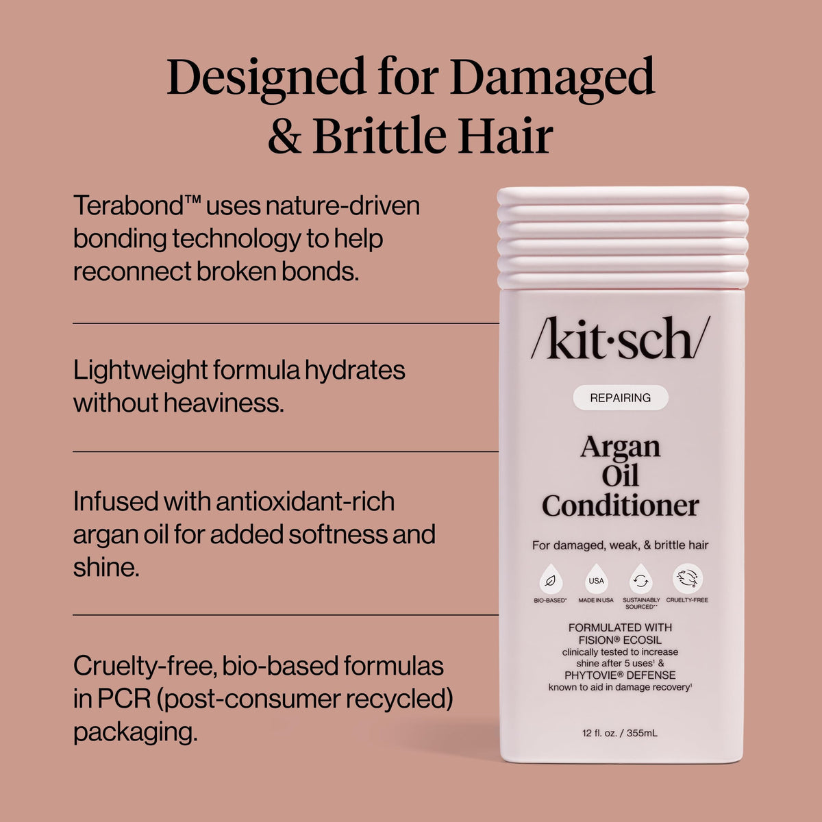 Kitsch conditioner cream close-up showing lightweight texture that adds shine