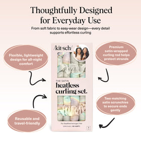 Kitsch close-up of satin fabric texture, reduces friction and frizz benefit