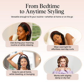 Kitsch hair wrap demonstration creating defined heatless curls